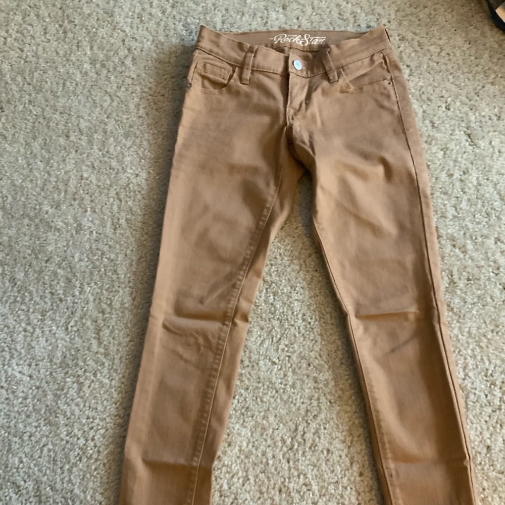 Old navy rockstar tan skinny jeans